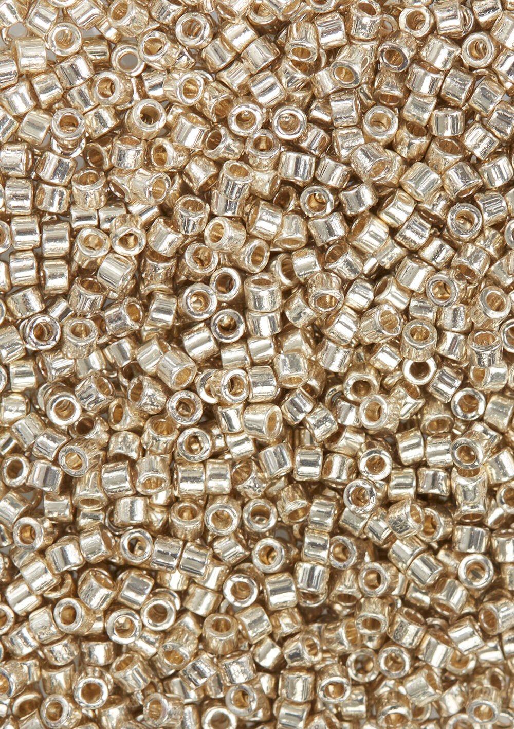 Delica perler - hvidguld